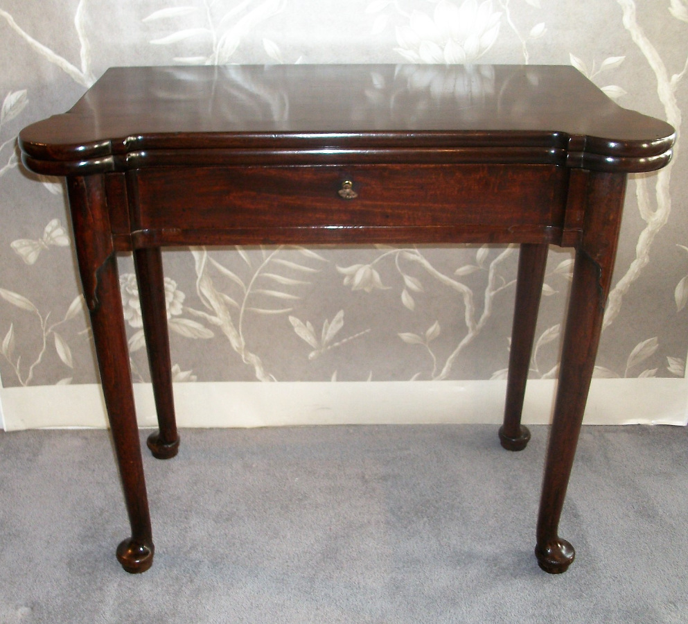 George II Walnut Card / Games Table